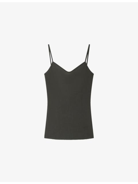 soeur Ila Open-Back Cotton-Blend Cami Top