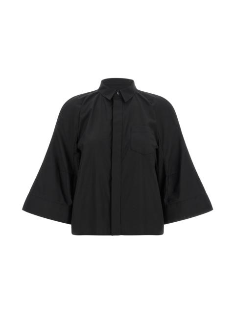 sacai Poplin Shirt With Wide Sleeves