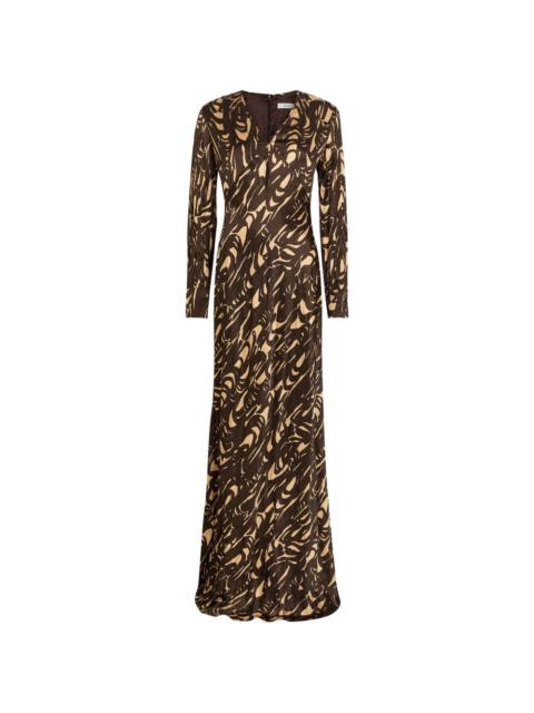 JOSEPH Adore abstract-print long-sleeve dress