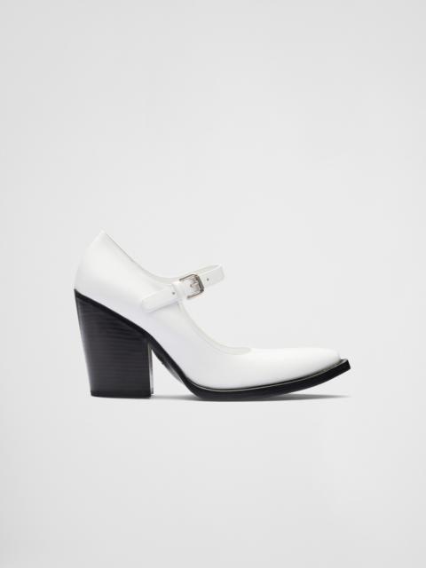 Prada Brushed leather pumps