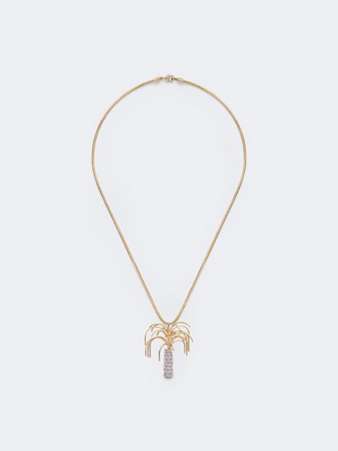 Yvonne Léon Palmier 9kt and 18kt gold pendant necklace with diamonds
