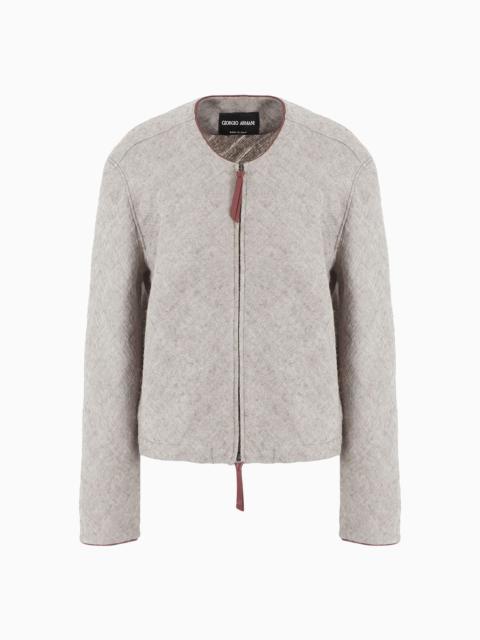 GIORGIO ARMANI Alpaca and silk-blend blouson