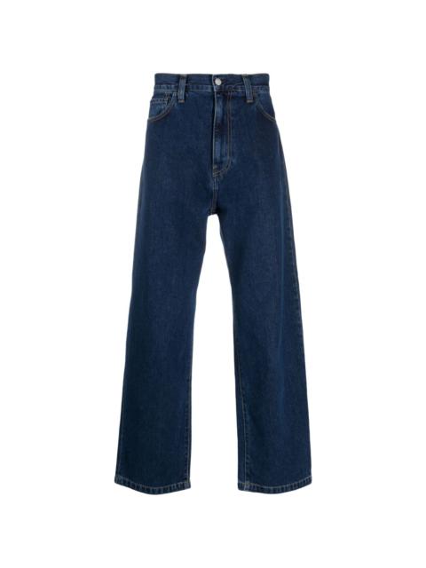 wide-leg cotton jeans