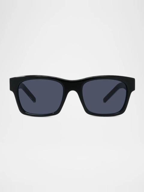 Givenchy Men's Day Acetate-Nylon Rectangular Sunglasses