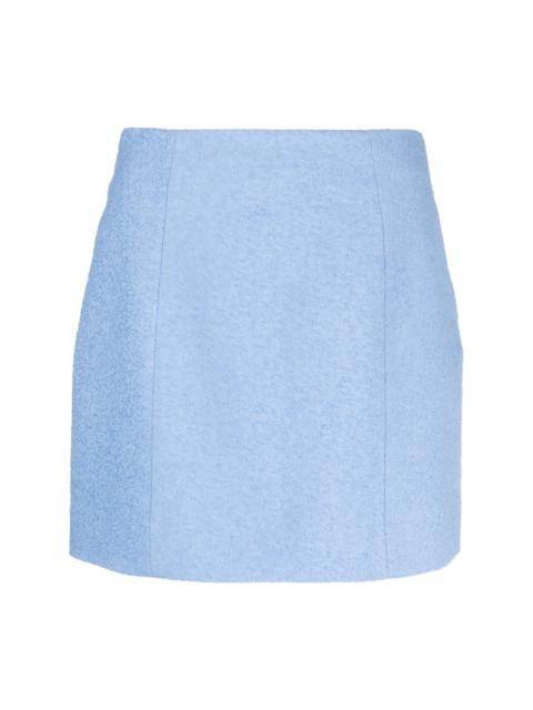 linen-blend miniskirt