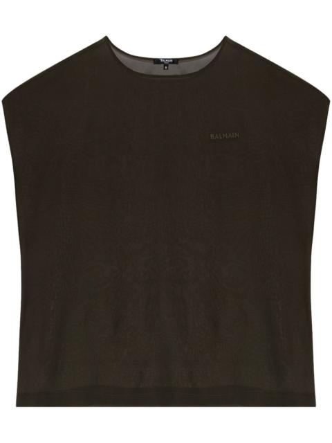 Balmain logo-embroidered T-shirt