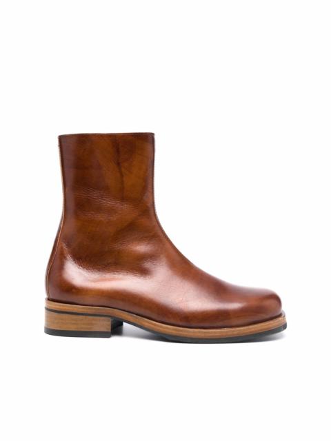 Our Legacy square-toe leather boots