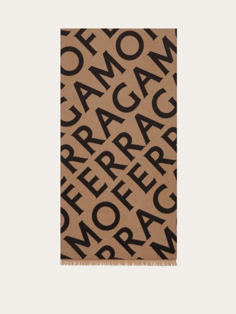 FERRAGAMO Double scarf with lettering