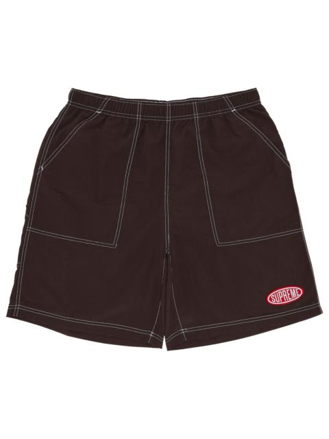 Supreme Nylon Painter Short 'Dark Brown'