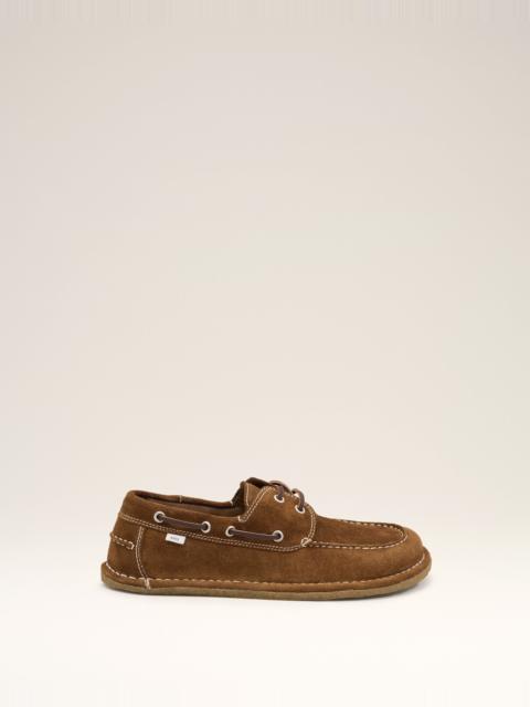 AMI Paris BROWN COW LEATHER BOAT SHOES