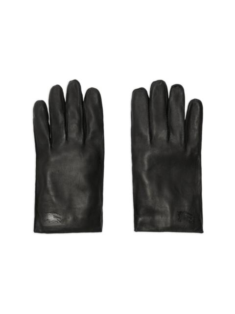 Burberry logo-debossed leather gloves
