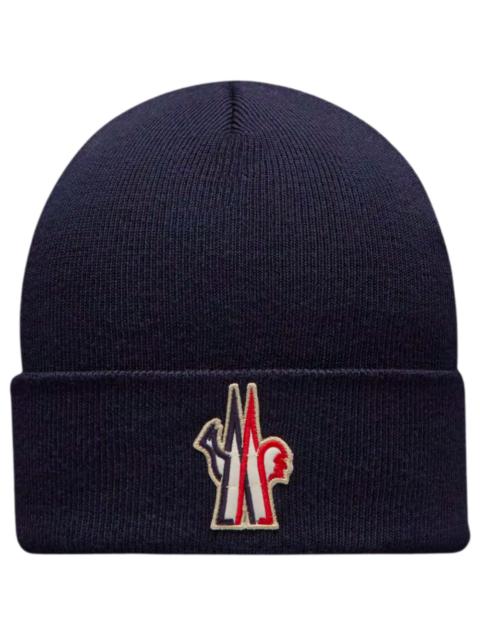 MONCLER GRENOBLE Pure Wool Beanie Navy