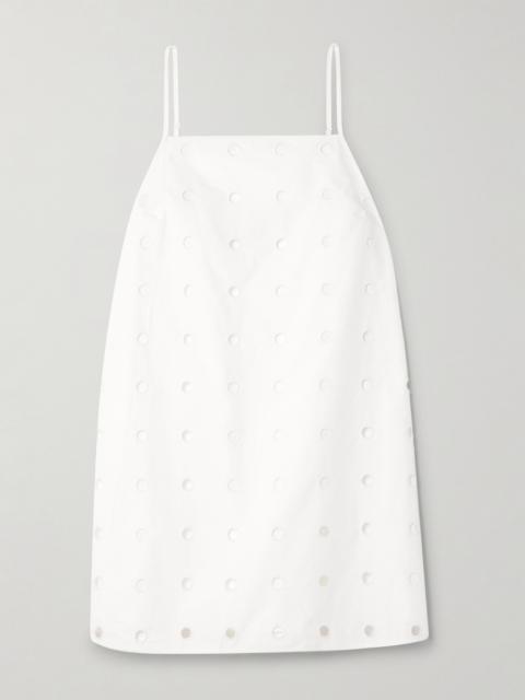 POSSE Peggy Broderie Anglaise Cotton-poplin Mini Dress