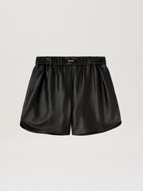 Palm Angels Monogram Leather Shorts