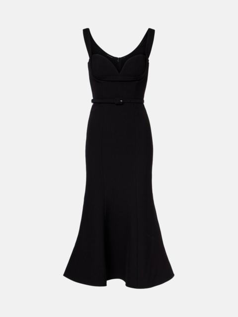 ROLAND MOURET Belted corset dress