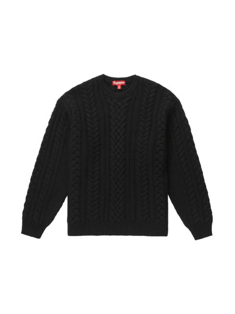 Supreme Supreme Back Stripe Sweater Black | REVERSIBLE