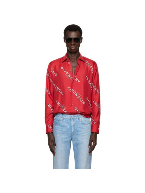 Givenchy Red Classic Fit Shirt