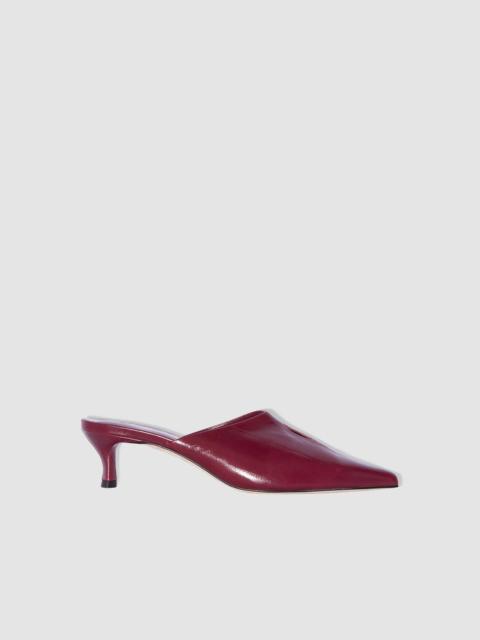 BY FAR Luciana Sour Cherry Eel Embossed Leather Mule