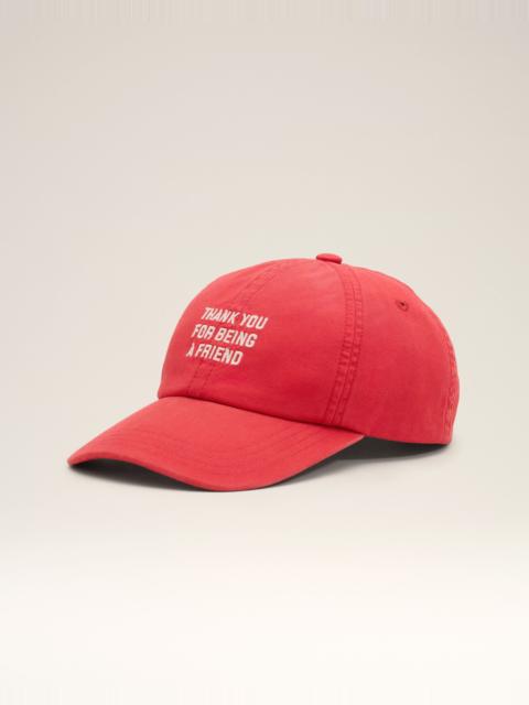 AMI Paris RED COTTON "THANK YOU FOR BEING A FRIEND" CAP