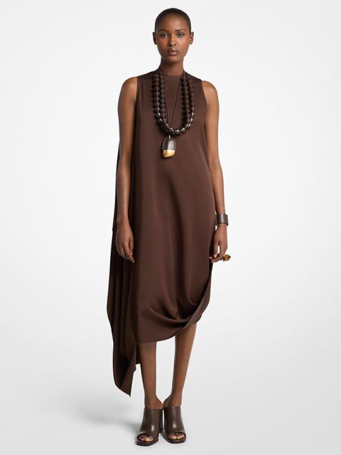 MICHAEL KORS COLLECTION Draped Techno Satin Sail Dress