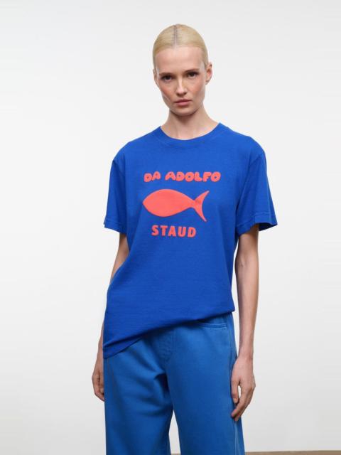 STAUD STAUD WEEKEND CREW TEE COSTA STRIPE
