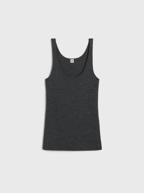 Totême Compact knit tank grey melange