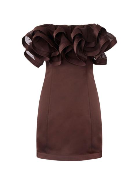 ELISABETTA FRANCHI ruffled-detail strapless mini dress