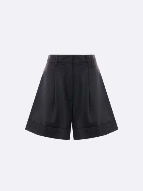 WOOL BLEND DARTED SHORTS