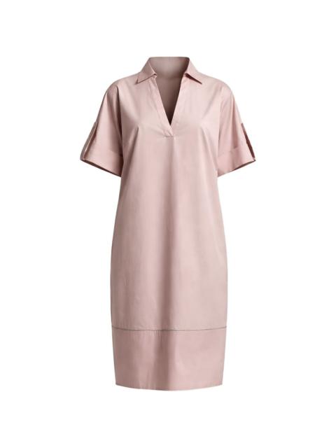 PESERICO V-neck cuffed midi dress