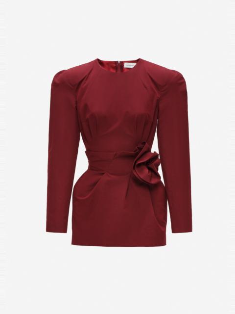 MAGDA BUTRYM Rose waist mini dress in red