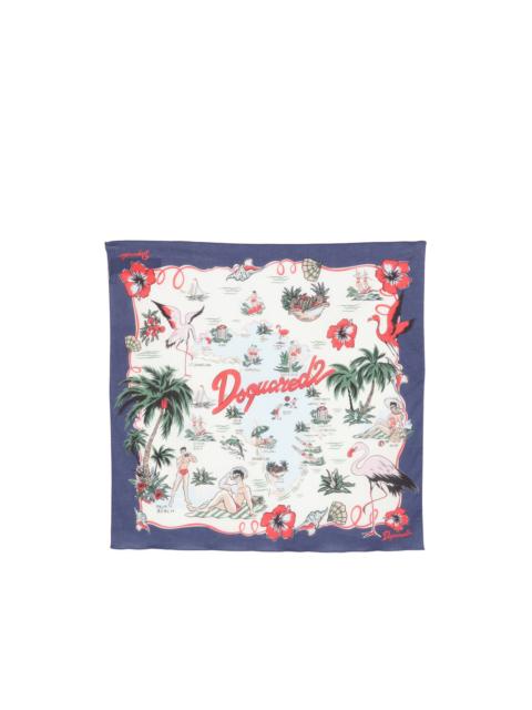 DSQUARED2 floral-print scarf