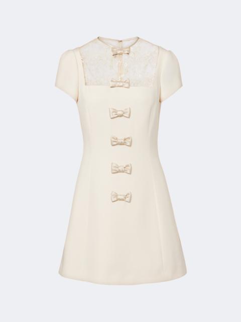 Valentino Crepe Couture lace-trimmed minidress
