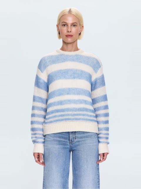PISTOLA MOA STRIPED BUBBLE SWEATER - BLUE GRADIENT STRIPE