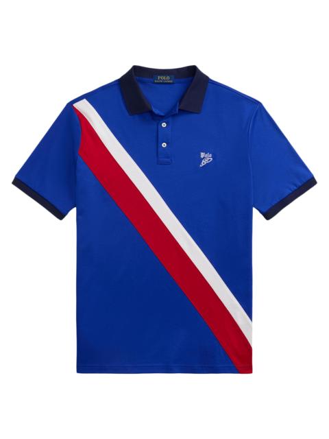 Polo Ralph Lauren Men's Logo Contrast-Striped Cotton Polo Shirt - Sapphire Star Multi