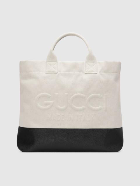 GUCCI Canvas tote bag with embossed detail