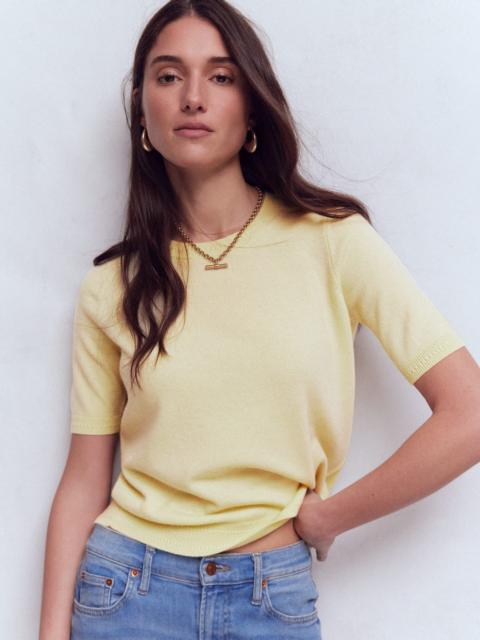BODEN Eva Cashmere T-Shirt-Sandstone Yellow