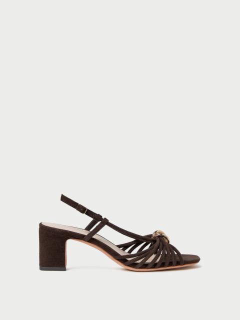 LOEFFLER RANDALL Minna Brown Suede Heeled Sandal