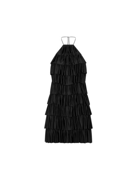 TOM FORD LUSTROUS JERSEY RUFFLED COCKTAIL DRESS