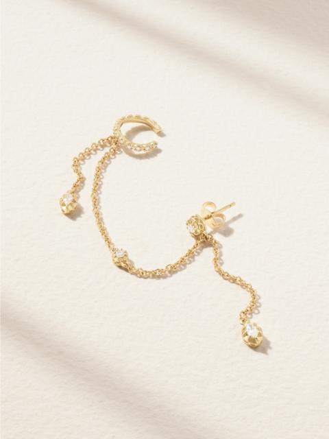 JACQUIE AICHE Sophia 14-karat Gold Diamond Single Earring