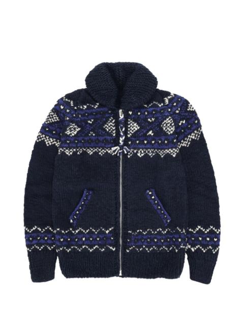 FORTELA Chamula pattern zip-fastening cardigan