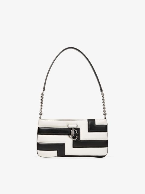 JIMMY CHOO Avenue Slim Shoulder
Black and Latte Avenue Nappa Leather Shoulder Bag