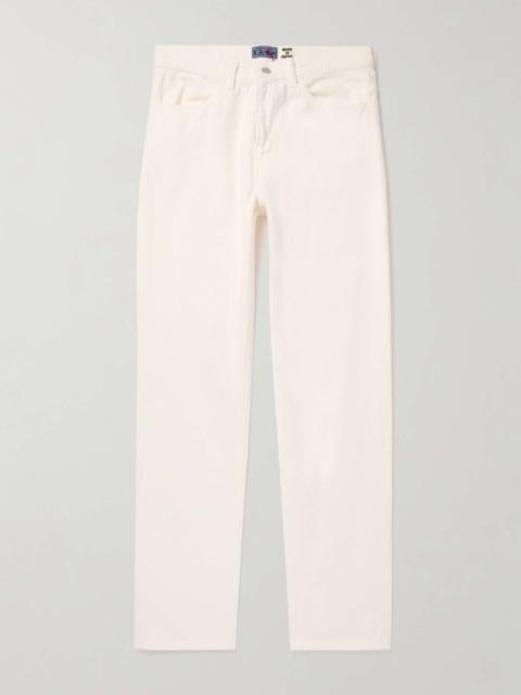 Straight-Leg Sashiko Cotton Trousers