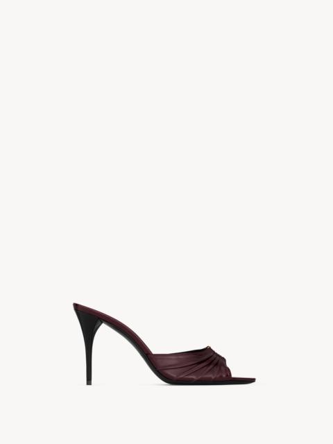 SAINT LAURENT BABYLONE MULES IN SMOOTH LEATHER