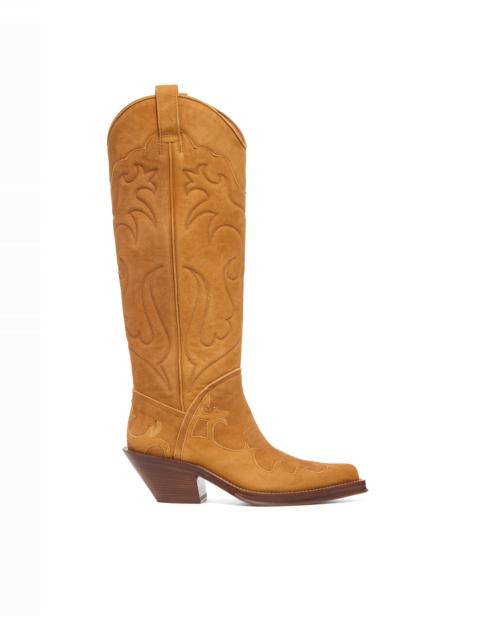 GABRIELA HEARST Capitana Cowboy Boot in Cashew Suede