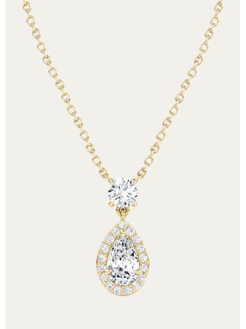 VRAI 14K Yellow Gold Lab-Grown Diamond Single Pear Pendant Necklace