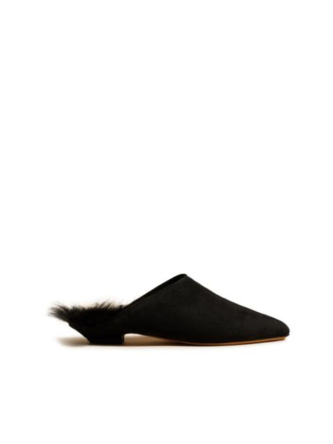 KHAITE The Otto shearling-lined suede mules