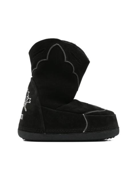 INUIKII suede cowboy boots