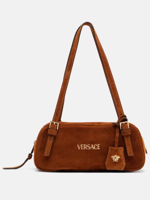 VERSACE Versace Tag suede shoulder bag