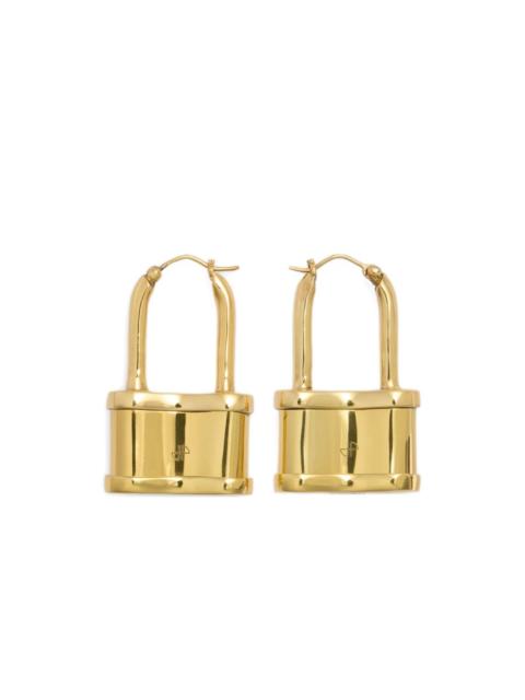 PATOU padlock hoop earrings