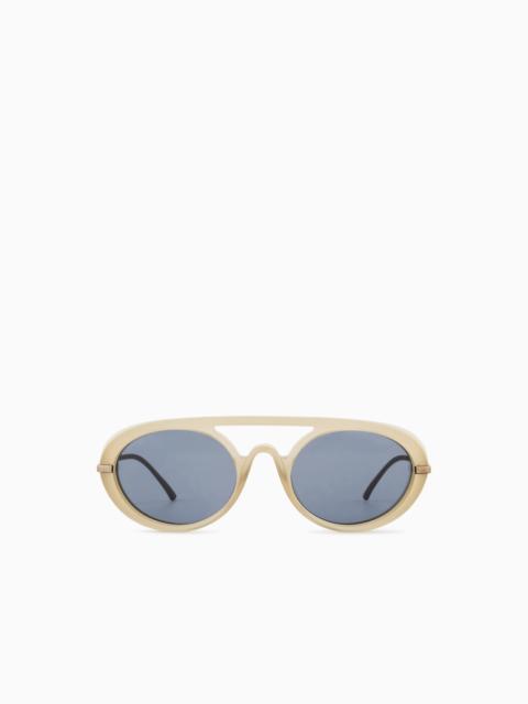 GIORGIO ARMANI MEN’S OVAL SUNGLASSES